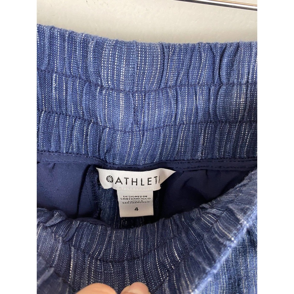 Athleta Indigo Blue Straight-Leg Pull-On Pants - Picture 3 of 4